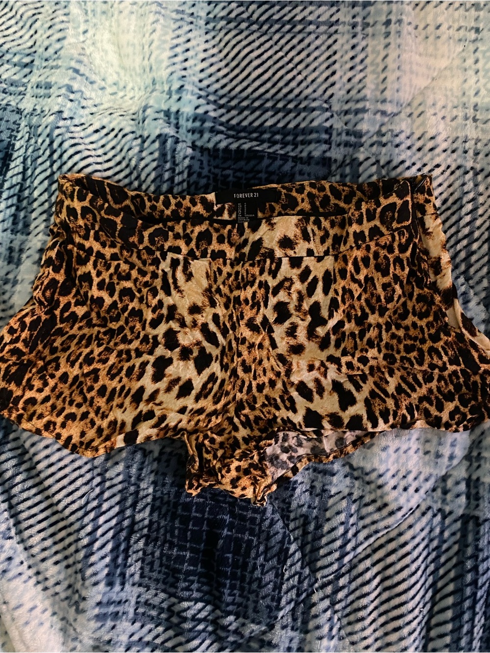 Forever 21 Leopard Print mini Shorts - Brown Black